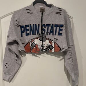 Penn State Gray Cropped Sweatshirt